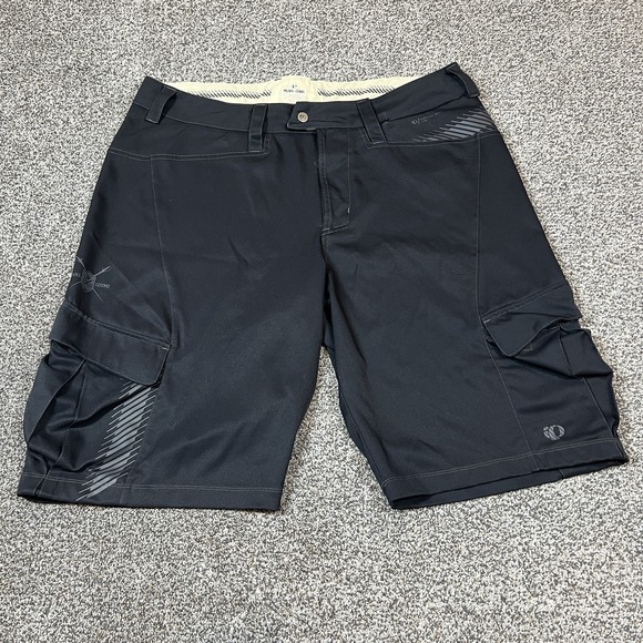 Pearl Izumi Shorts Mens XL Black Cargo 12" Baggy Cycling Stretch Unpadded - Picture 1 of 14